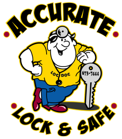 Accurate Lock & Safe mascot logo